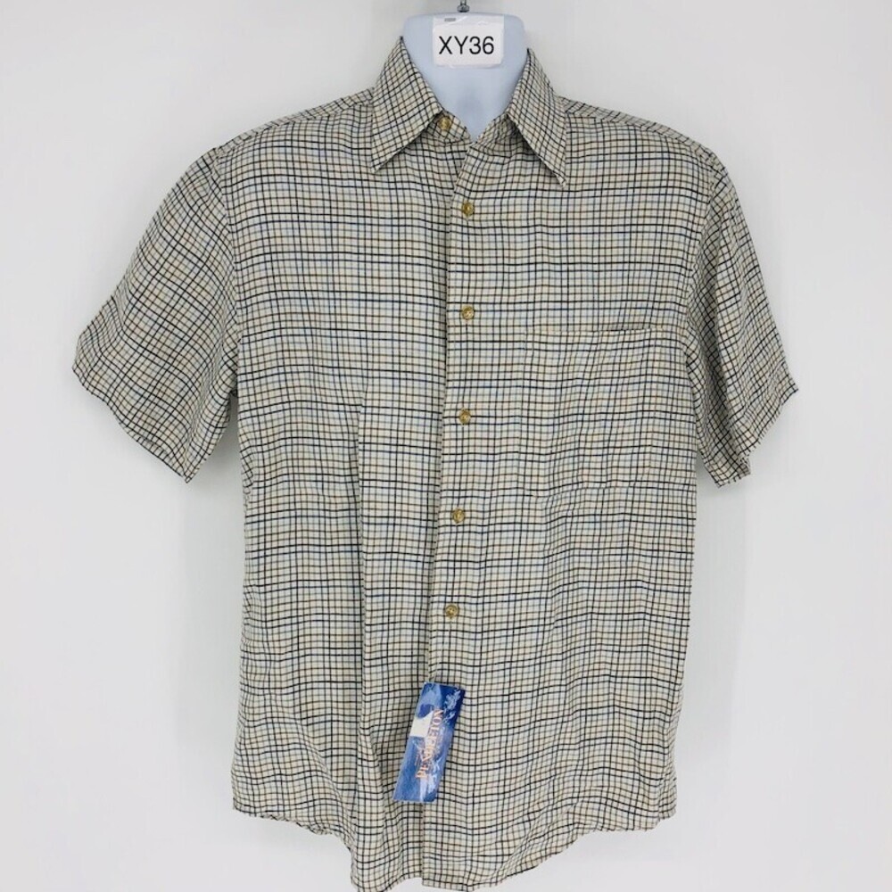Pendleton Men Multicolor Linen/Lyocell Collared Casual Button Down Shirt Size SM